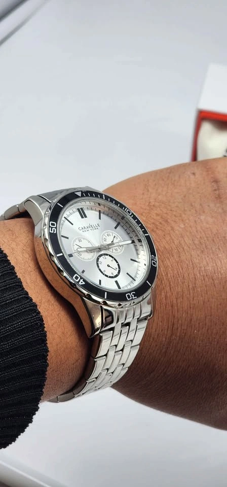 Caravelle New York Men's Chronograph Watch Silver Tone - photo 3