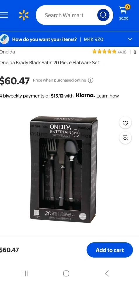 Oneida Brady Black Satin 20-Piece Flatware Set - photo 3