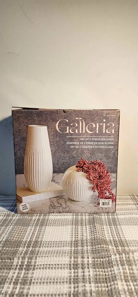 New Galleria Over and Back Porcelain Vases Set 2