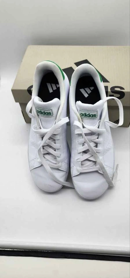 Adidas Advantage White Green Sneakers Size 6 - photo 5