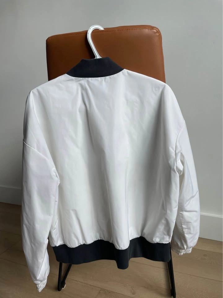 Adidas White Jacket with 3-Stripes – Women M (Asian Size L) - photo 2