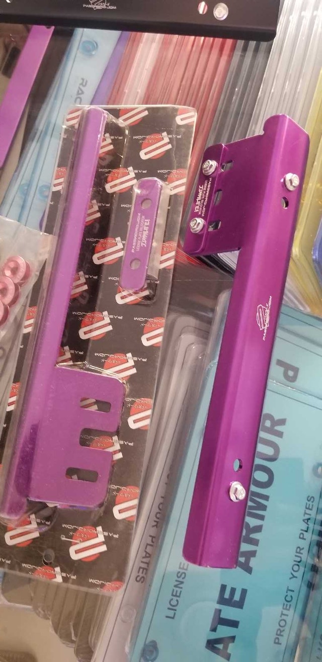 Purple Universal License Plate Relocation Bracket - photo 2