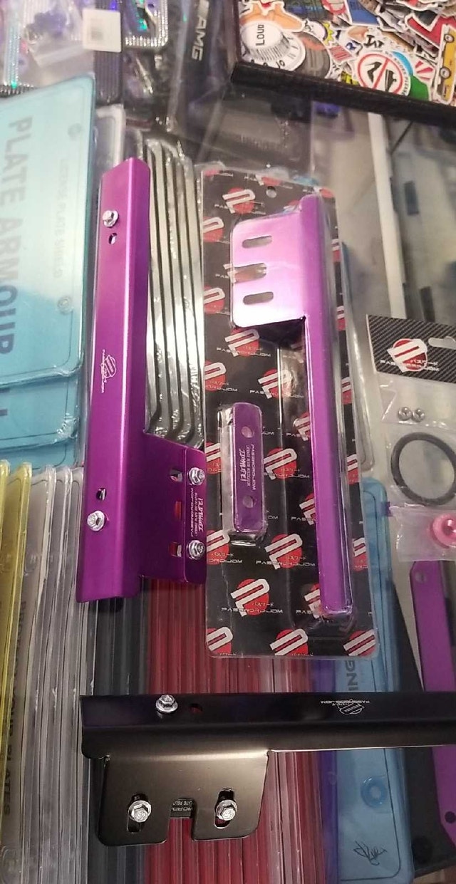 Purple Universal License Plate Relocation Bracket - photo 3