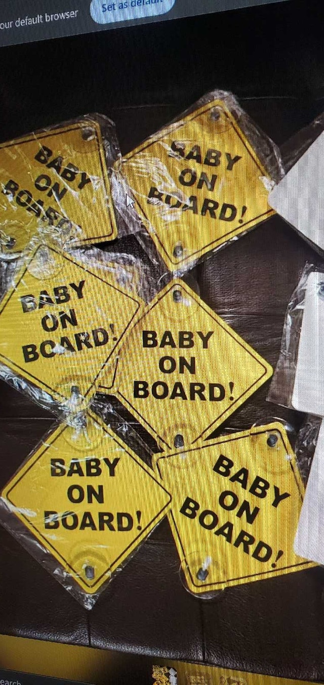 Baby on Board Car Safety Signs
