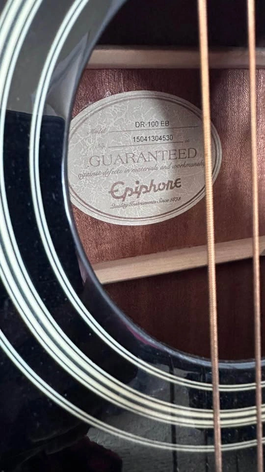 Epiphone DR-100 Acoustic Guitar – Black - photo 3