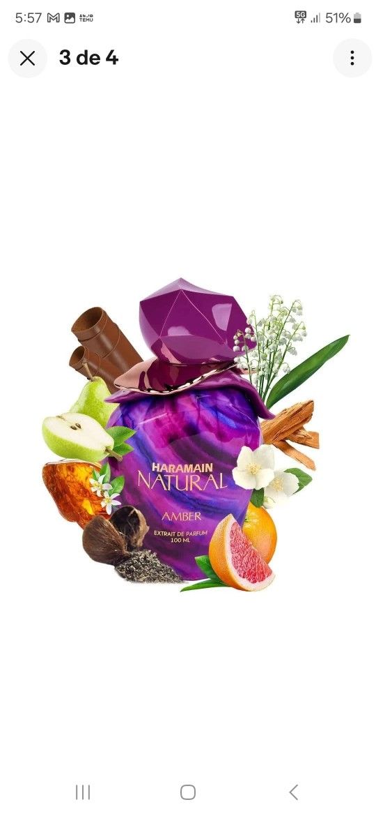 Al Haramain Ladies Natural Amber Extrait de Parfum Spray 3.3 oz - photo 2