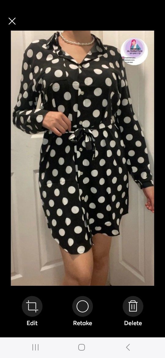 Casual long button-down blouse with belt, one size, soft fabric