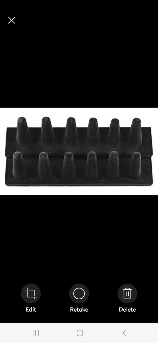 Black Velvet Ring Display Organizer