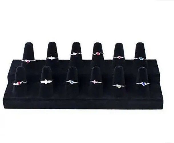 Black Velvet Ring Display Organizer - photo 3