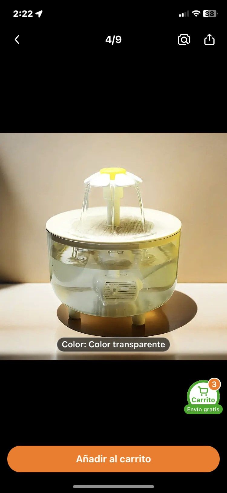 Pet Drinking Dispenser 50.72 oz Automatic Water Fountain, USB Po - photo 2