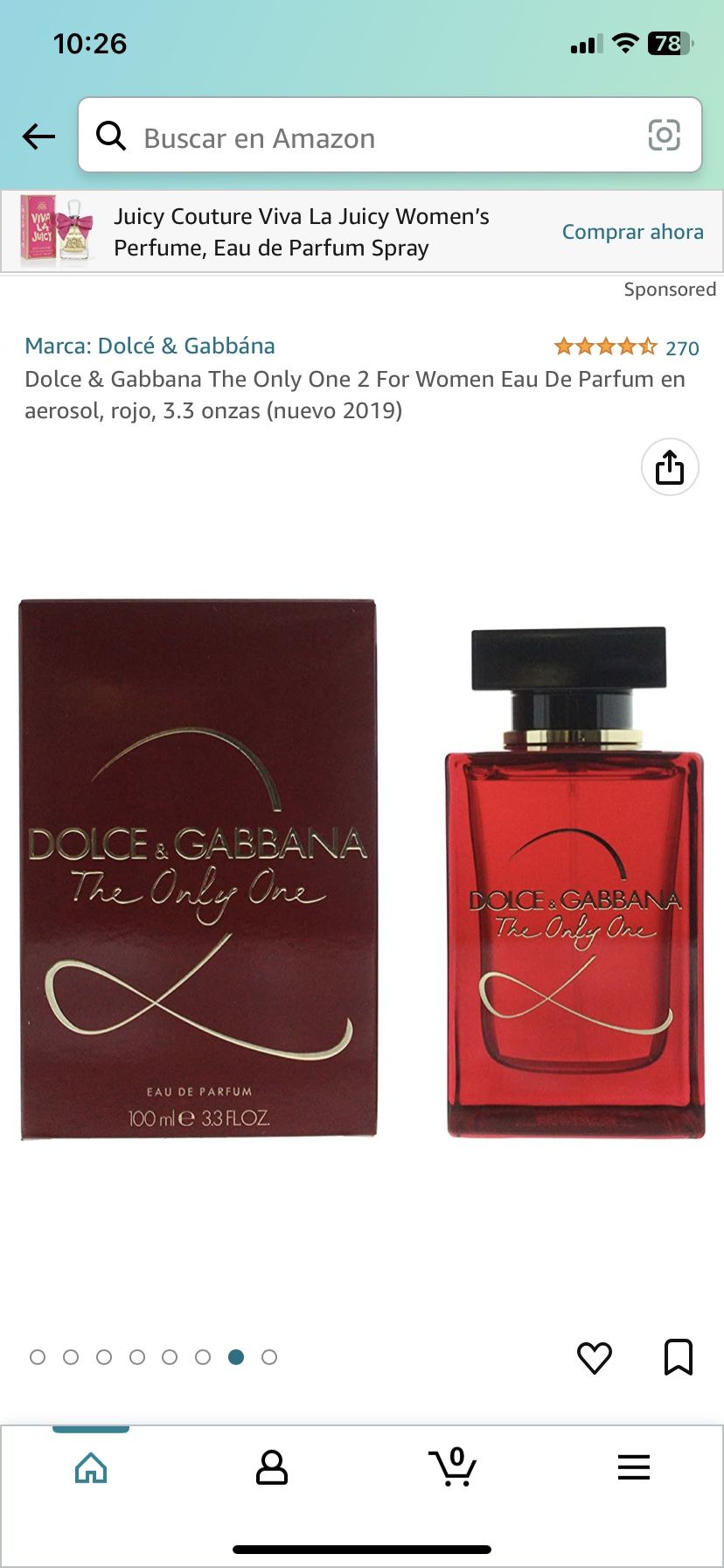 The Only One 2 by Dolce & Gabbana Perfume for Her EDP 3.3/3.4 oz