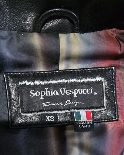 Sophia Vespucci Women's Leather Coat - Italian Design, XS - photo 4