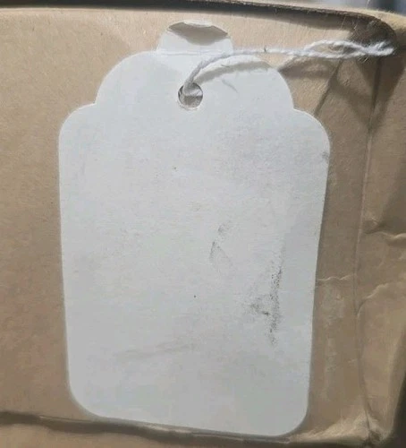 1000 Size #8 Blank White Merchandise String Tags
