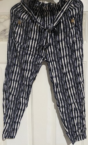 Women's Pants Soft Striped Fabric Various Colors One Size Cotton