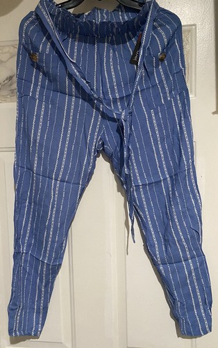 Women's Pants Soft Striped Fabric Various Colors One Size Cotton - photo 3