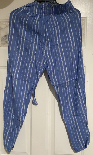 Women's Pants Soft Striped Fabric Various Colors One Size Cotton - photo 4