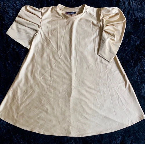Bomb Sleeve Dress Size L - Golden Satin
