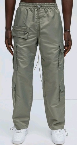 Olive Cargo Pants, Straight, Size M