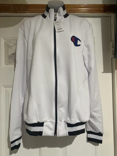 Unisex zippered jacket, black & white sleeves, L, made in Mexico