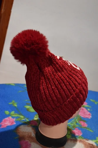 Women's Fur Lined Hat with Pompom - One Size - photo 2