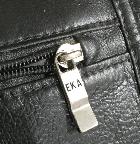 Vintage EKA Black Leather Shoulder Bag - photo 3