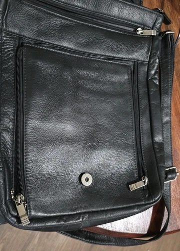 Vintage EKA Black Leather Shoulder Bag - photo 4