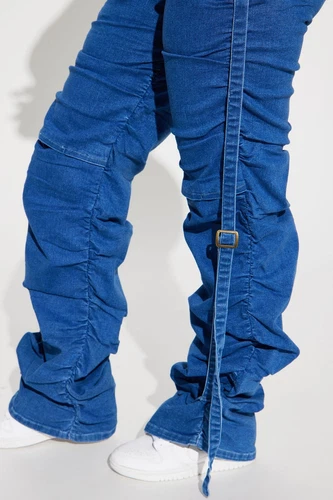 Willow Stacked Stretch Straight Leg Jeans - Dark Wash Women Size - photo 3