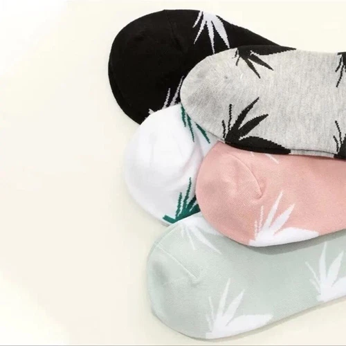 5 Pairs Women's Comfort Polyester Sport Athletic Maple Leaf Ankl - photo 5