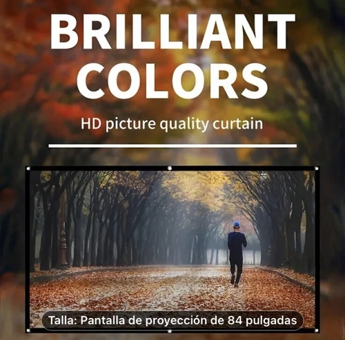 84 Inch Projection Screen Anti-Crease Portable Foldable 16:9 - photo 3