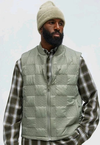 Easton Quilted Vest, Olive, Size M