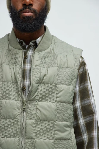 Easton Quilted Vest, Olive, Size M - photo 3