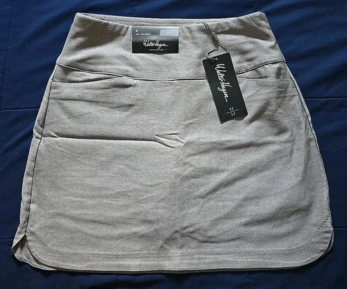 Hagen Lady Golf Skort Grey Tummy Control Pockets Size S