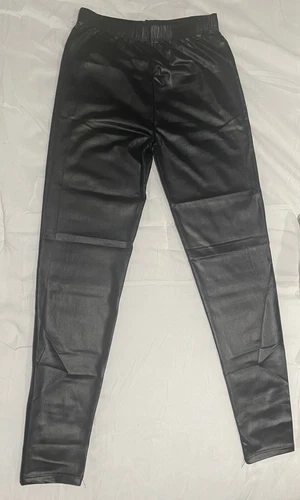 Vitalia Lady Leather Pants Shiny Black Waist L - photo 2