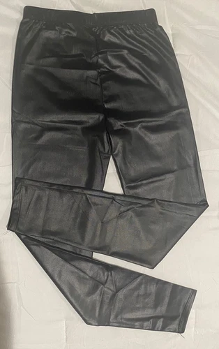 Vitalia Lady Leather Pants Shiny Black Waist L - photo 3
