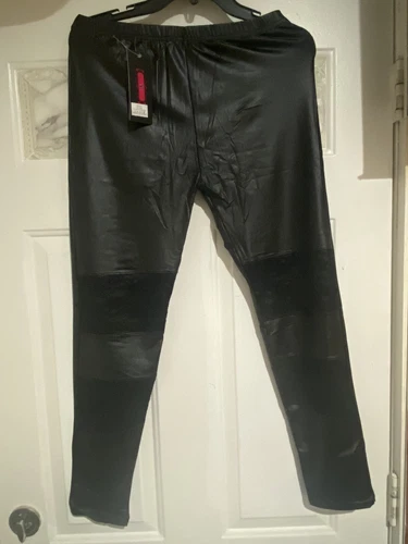NEILIXIL Women's Leather Pants with Black Transparencies - XL - photo 2