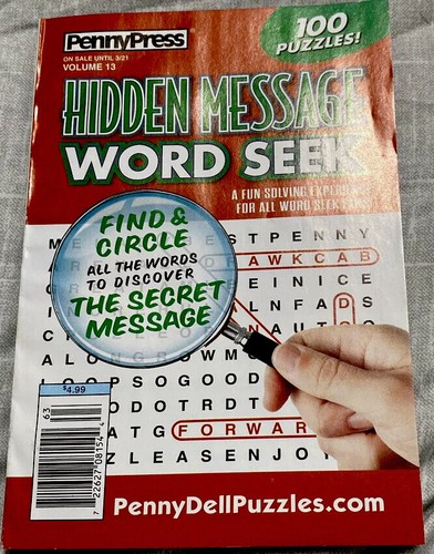 100 Puzzles Hidden Message Word Seek Vol 13 March 2023