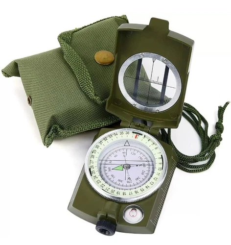 Sportneer Military Lensatic Camping Compass w/ Bag