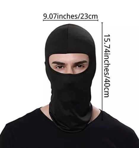 Balaclava for Sun Protection, Wind Protection, Black, One Size - photo 4
