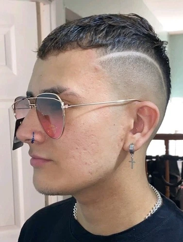 New unisex sunglasses with gold metal frames, brown/pink lenses,