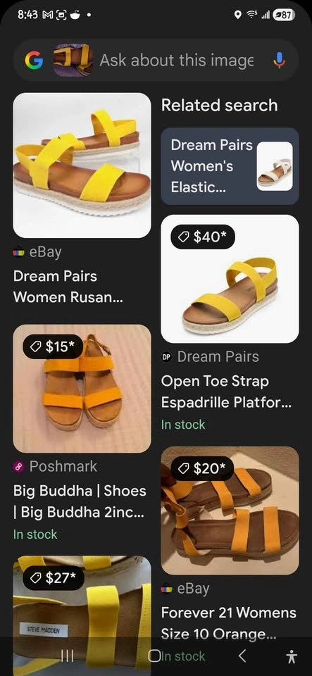 Dream Pair size 7.5 Womens Yellow 🟡 Sandals 👡👡 - photo 4