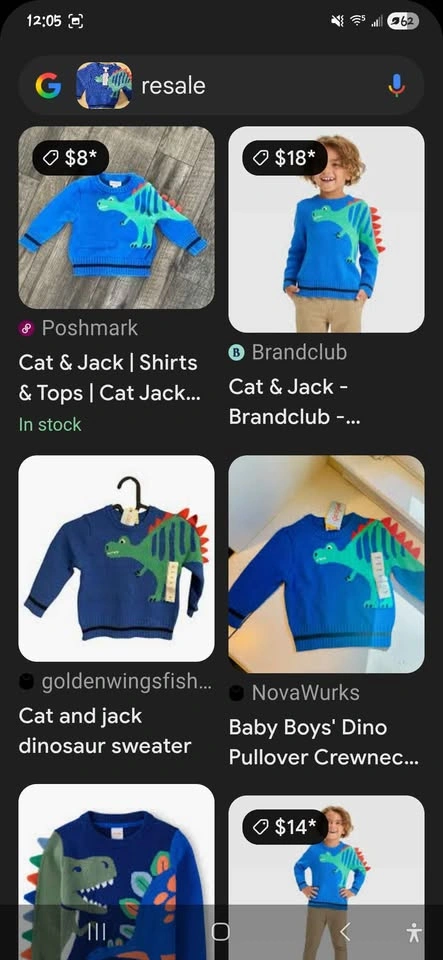 2T Cat & Jack Dino 🦖 Sweater 🦕 - photo 3