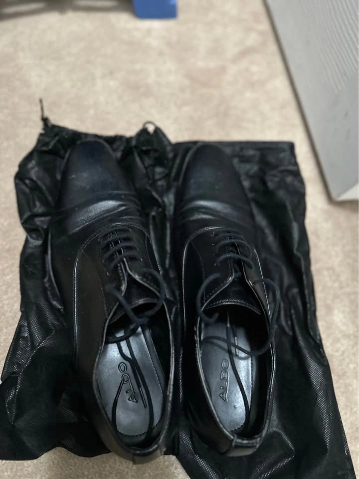 Men’s ALDO Black Formal Shoes – Size 8 – Excellent Condition - photo 2