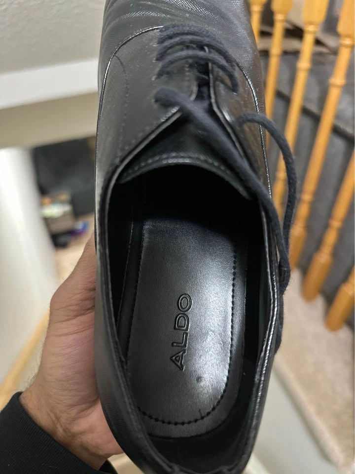 Men’s ALDO Black Formal Shoes – Size 8 – Excellent Condition - photo 4