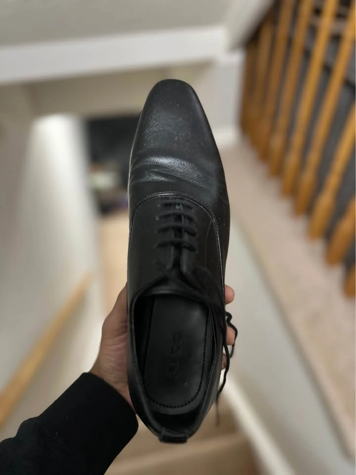 Men’s ALDO Black Formal Shoes – Size 8 – Excellent Condition - photo 5