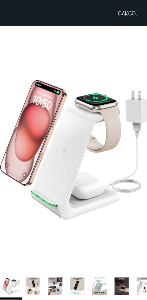 GEEKERA 3 in 1 Wireless Charging Stand