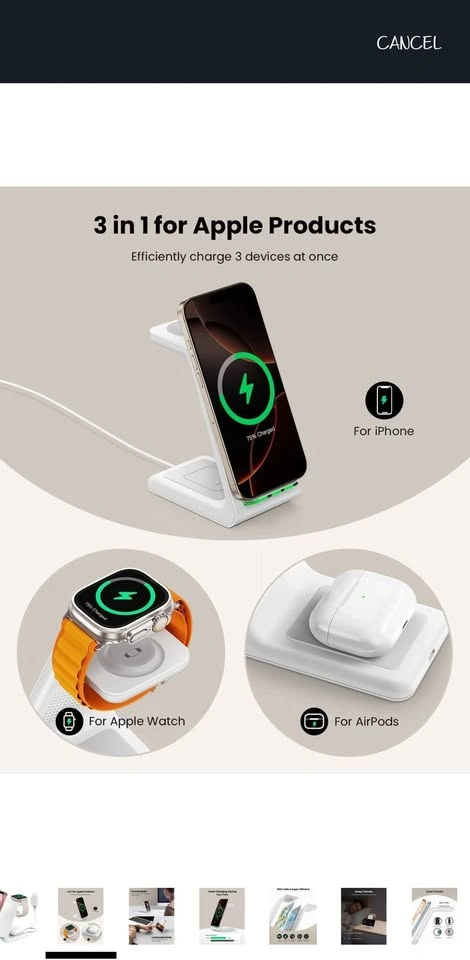 GEEKERA 3 in 1 Wireless Charging Stand - photo 3