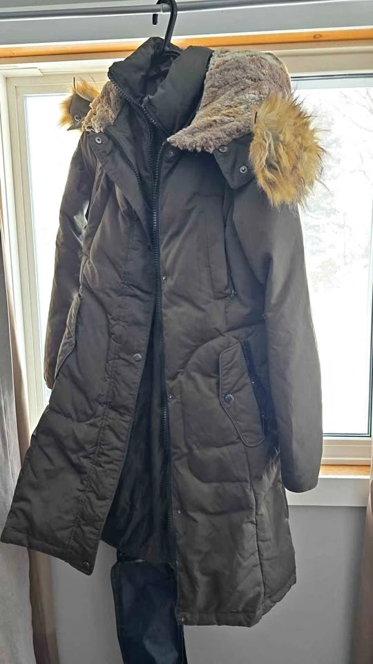 Green Women's Long Winter Coat