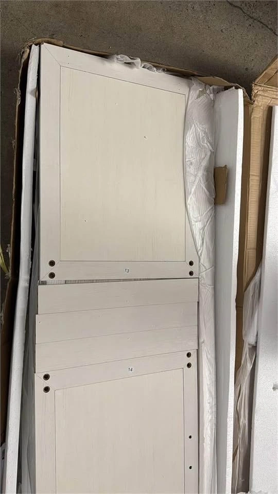 60" Farmhouse Double Bathroom Vanity - Sliding Barn Doors (White - photo 3