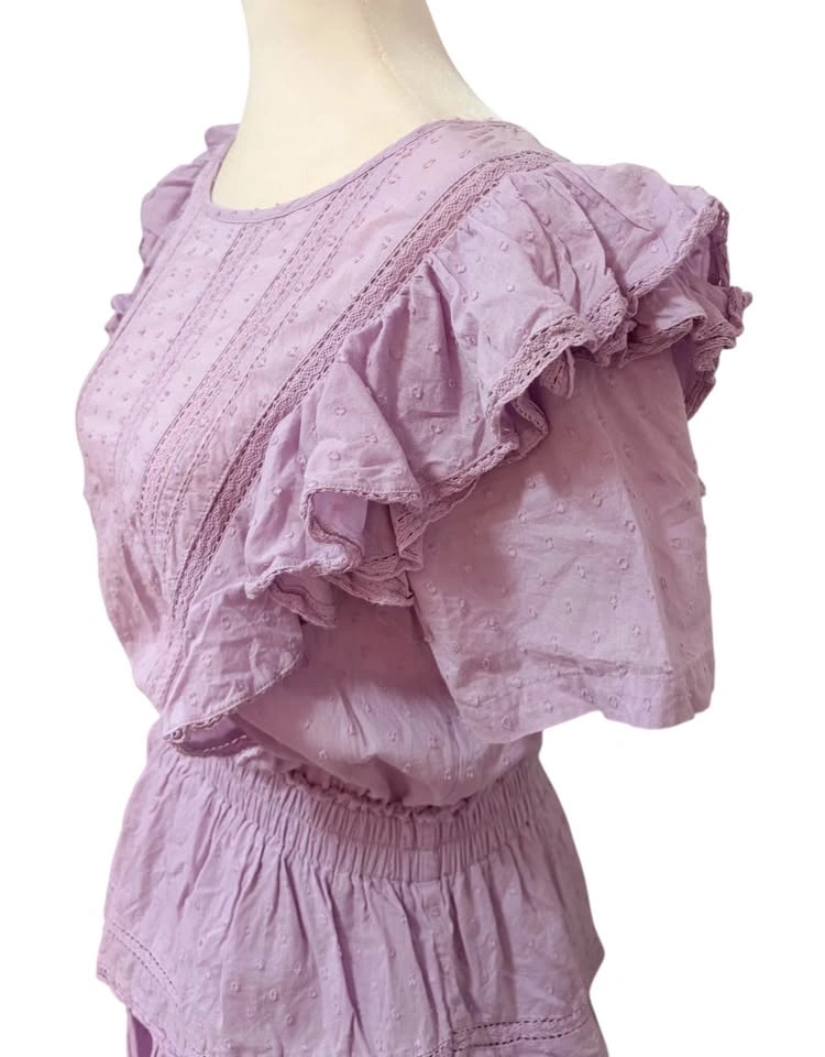 LoveShackFancy Natasha Wisteria Lavender Small Cotton Ruffle Min - photo 3