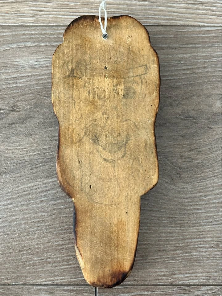 Hand-Carved Wood Spirit Wall Hanging – Rustic Folk Art - photo 3